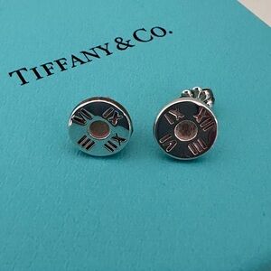 TIFFANY Sterling Silver Atlas Round Earrings